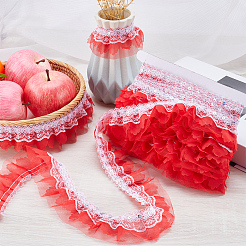 10 m Polyester-Blumenspitzenband mit Pailletten&nbsp;OCOR-GF0003-34A