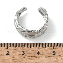 Anelli aperti con polsino in acciaio inossidabile 304 per donna&nbsp;RJEW-L341-03B-P