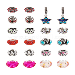 Legierung Rhinestone European Beads&nbsp;MPDL-TA0001-01