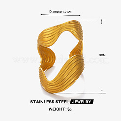 Wellenförmige Manschettenringe aus 304 Edelstahl für Frauen&nbsp;FS-WG77DEA-01