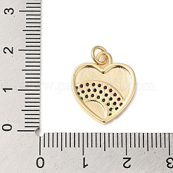 Pendentifs en laiton de placage de rack avec zircone cubique&nbsp;KK-B092-02G