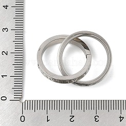 Anhänger aus ineinandergreifenden Ringen aus Edelstahl 304&nbsp;STAS-U040-18P-A