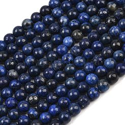 Gefärbt natürlichen Klasse AA Lapislazuli runde Perle Stränge&nbsp;X-G-M290-6mm-AA