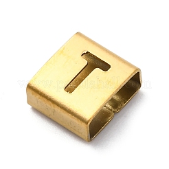 Placcatura ionica (ip) 304 acciaio inossidabile quadrato charms scorrevoli&nbsp;STAS-L132-02T-G