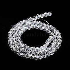Galvanisieren transparente Glasperlen Stränge&nbsp;EGLA-A035-T4mm-A19
