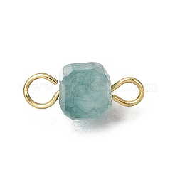 Ciondoli di collegamento a cubo con taglio a tavola sfaccettato in tormalina naturale colorata&nbsp;PALLOY-JF04368-01