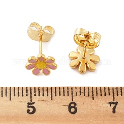 Ohrstecker aus Emaille aus 304 Edelstahl&nbsp;EJEW-B009-18G