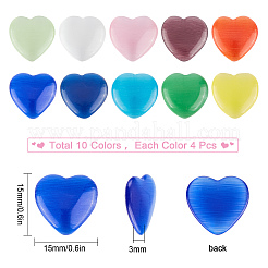 40 cabochon a forma di occhio di gatto in 10 colori&nbsp;CE-SC0001-02