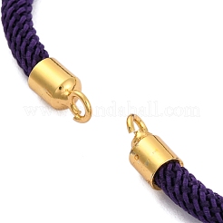 Fabricaciones de pulseras con cordones de nailon aptas para dijes de conectores.&nbsp;AJEW-P116-02G-34