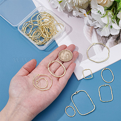 36 pièces 9 styles pendentifs en alliage à lunette ouverte&nbsp;FIND-UN0007-42LG