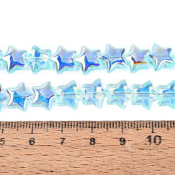 Placcare trasparente perle di vetro fili&nbsp;LS-EGLA-N056-04A-B01