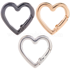 24 anneaux de porte à ressort en alliage de 3 couleurs.&nbsp;FIND-SC0016-38A