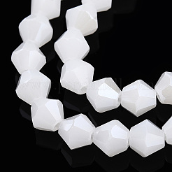Nachahmung Jade galvanisieren Glasperlen Stränge&nbsp;EGLA-A039-J6mm-A06