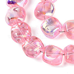 Chapelets de perles en verre transparent électrolytique&nbsp;EGLA-N057-02A-06