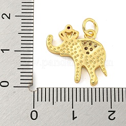 Pendenti in zirconi cubici trasparenti in micro pavè di ottone&nbsp;KK-R159-18G-03