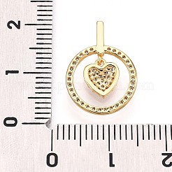 Pendentifs avec zircon cubiques à micro-pavés en laiton&nbsp;KK-N261-23A-G