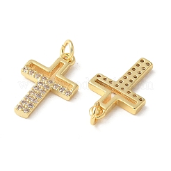 Pendentifs en laiton zircon cubique transparent&nbsp;KK-Q031-35G-03