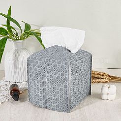 1 boîte à mouchoirs en similicuir texturé croisé&nbsp;CON-CL0001-04B