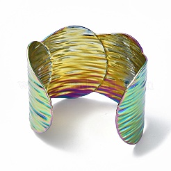 Placcatura ionica (ip) 304 bracciale rigido aperto in acciaio inossidabile per donna&nbsp;BJEW-F442-02MC