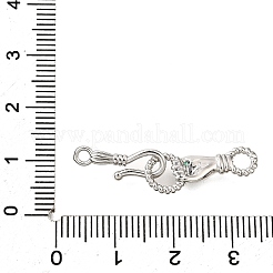 Messing-Mikropavé-Faltverschlüsse mit grünen Zirkonia&nbsp;KK-D356-15P