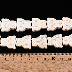 Gefärbte Stränge synthetischer Howlithperlen&nbsp;TURQ-T004-12