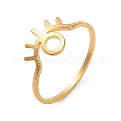 Anelli da donna in acciaio inossidabile 304 con occhio cavo&nbsp;RJEW-G353-02G