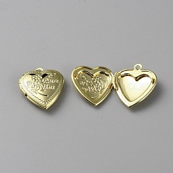 Ciondolo medaglione in ottone di San Valentino&nbsp;KK-WH0054-70G