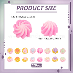120 Stück opake Harz-Cabochons&nbsp;RESI-GA0001-46