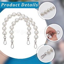 Chaîne de sac en perles imitation plastique&nbsp;FIND-WH20009-37P