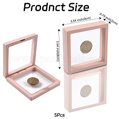 5 boîte de présentation de bijoux suspendue carrée transparente en film mince PE&nbsp;CON-FS0001-19A