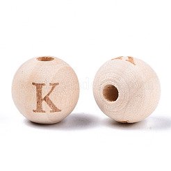 Perle europee di legno naturale non finito&nbsp;WOOD-S045-143A-01K