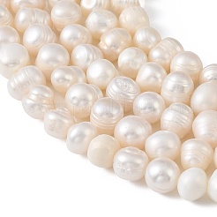 Fili di perle di perle d'acqua dolce coltivate naturali&nbsp;PEAR-L034-17A