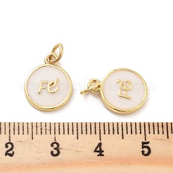 Emaille-Anhänger mit Zahnstangenbeschichtung aus Messing&nbsp;KK-C063-15G