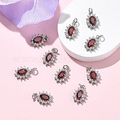 Pendentifs en laiton Shegrace sertis de micro-pavés de zircone cubique&nbsp;XGRQ2O803-446F-P