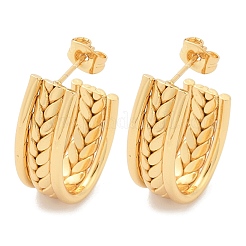 Boucles d'oreilles à tige en acier inoxydable 201&nbsp;EJEW-Q026-21G-B