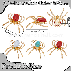 9 Stück 3 Farben Zinklegierung Cabochons&nbsp;FIND-WR0012-78