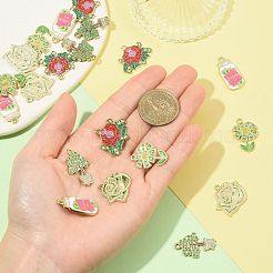 20pcs 5 styles de pendentifs en émail en alliage&nbsp;ENAM-FS0004-48