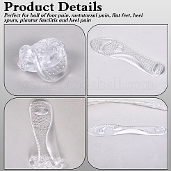 Herz transparente Silikon-Schuhpolster&nbsp;AJEW-WH0709-090