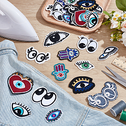 1 Beutelauge aus Polyester mit Viskosestickerei zum Aufbügeln/Aufnähen&nbsp;PATC-PH0001-47