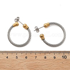 Orecchini a bottone in acciaio inossidabile 304&nbsp;EJEW-F354-05P-01