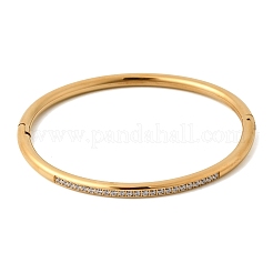Braccialetti con cerniera in acciaio inossidabile 304 con micro pavé di zirconi cubici per donna&nbsp;BJEW-D408-30G