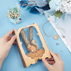 Ornamenti pendenti di animali in legno&nbsp;HJEW-WH0053-08A