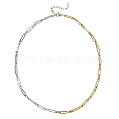 Colliers chaîne Figaro bicolores en acier inoxydable 304 de 5 mm pour femmes&nbsp;NJEW-JN05966