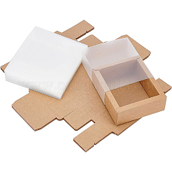 Boîtes à bijoux en papier kraft&nbsp;CON-WH0068-65E