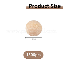 1500 Stück Holzperlen&nbsp;WOOD-FH0002-43