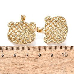 Pendenti in zirconi cubici trasparenti in micro pavè di ottone&nbsp;KK-B184-01G-11
