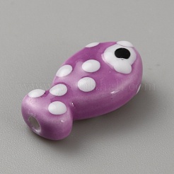 Abalorios de porcelana hechas a mano&nbsp;PORC-WH20001-02S