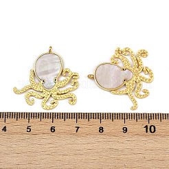 304 Edelstahl Pavé-Anhänger aus natürlichen Muscheln&nbsp;STAS-L290-29G