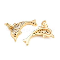 Latón micro pavimenta claro cubic zirconia encantos&nbsp;KK-Q085-04D-G