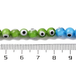 Chakra-Thema handgemachte böser Blick Bunte Malerei Perlen Stränge&nbsp;LAMP-G164-06A
